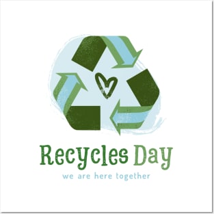 America Recycles Day green design Posters and Art